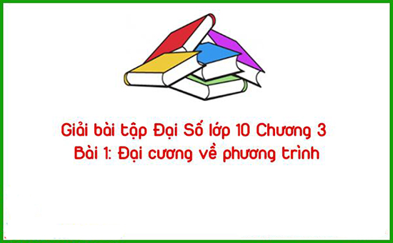 Giải bài tập Đại Số lớp 10 Chương 3 Bài 1: Đại cương về phương trình