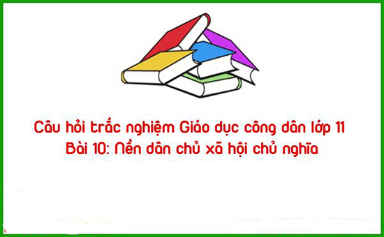 Câu hỏi trắc nghiệm Giáo dục công dân lớp 11 bài 10 có đáp án