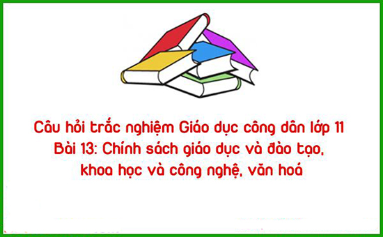 Câu hỏi trắc nghiệm Giáo dục công dân lớp 11 bài 13 có đáp án