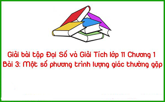 Giải bài tập Đại Số và Giải Tích lớp 11 Chương 1 Bài 3: Một số phương trình lượng giác thường gặp