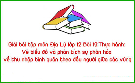 Giải bài tập môn Địa Lý lớp 12 Bài 19: Thực hành: Vẽ biểu đồ và phân tích sự phân hóa về thu nhập bình quân theo đầu người giữa các vùng