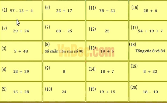 Đề thi Violympic Toán lớp 2 vòng 4 năm 2016 – 2017 có đáp án