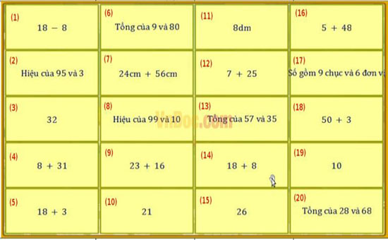 Đề thi Violympic Toán lớp 2 vòng 7 năm 2016 – 2017 có đáp án