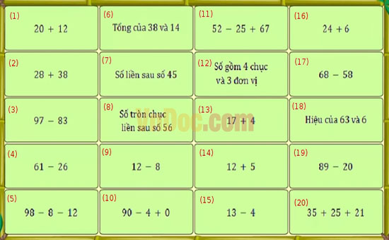 Đề thi Violympic Toán lớp 2 vòng 8 năm 2016 – 2017 có đáp án