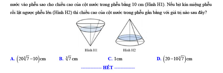 Đề thi thử THPT Quốc gia 2020 môn Toán - THPT Nghi Sơn lần 1 - Thanh Hóa