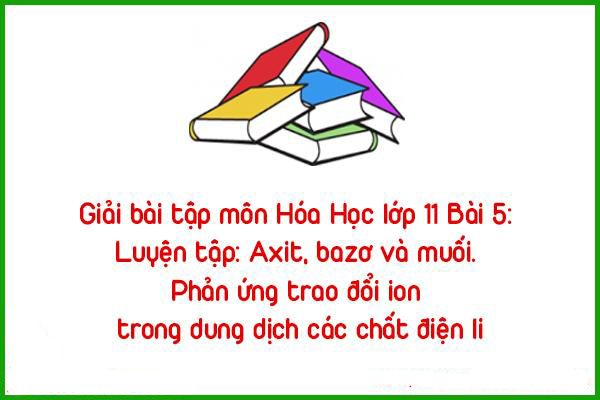 giai bai tap mon hoa hoc lop 11 bai 5 luyen tap axit bazo va muoi phan ung trao doi ion trong dung d
