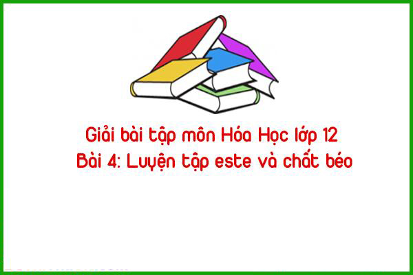giai bai tap mon hoa hoc lop 12 bai 4 luyen tap este va chat beo