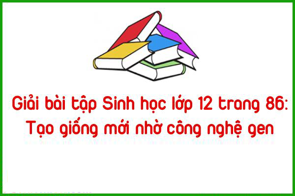 giai bai tap sinh hoc lop 12 trang 86 tao giong moi nho cong nghe gen