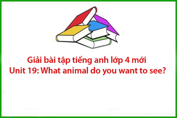 giai bai tap tieng anh lop 4 moi unit 19 what animal do you want to see