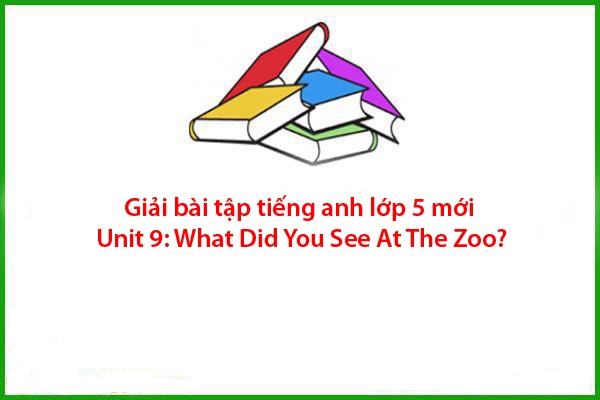 giai bai tap tieng anh lop 5 moi unit 9 what did you see at the zoo